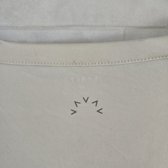 Varley Kearney Long Sleeved Top Blush Marl Cream Ivory Thumbholes Scoop Neck XS - Picture 10 of 10